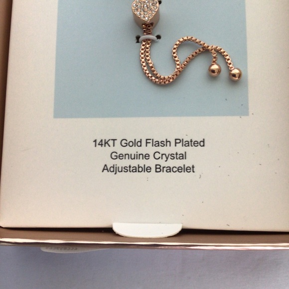 BELIEVE BY BRILLIANCE ROSE GOLD 14k GOLD FLASH PLATED CRYSTAL BRACELET N… - Picture 15 of 16